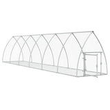 Vidaxl konijnenhok 600x105x120 cm gegalvaniseerd staal zilverkleurig