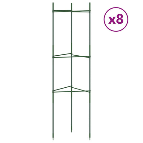 Vidaxl tomatenkooien 8 st 116 cm staal en polypropeen