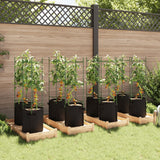 Vidaxl tomatenkooien met plantenzak 8 st 116 cm staal en polypropeen
