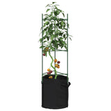 Vidaxl tomatenkooien met plantenzak 8 st 116 cm staal en polypropeen