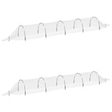 VIDAXL GROW TUNNELS 2 PCS 1,5x5 M Fiberoptisk og polypropen