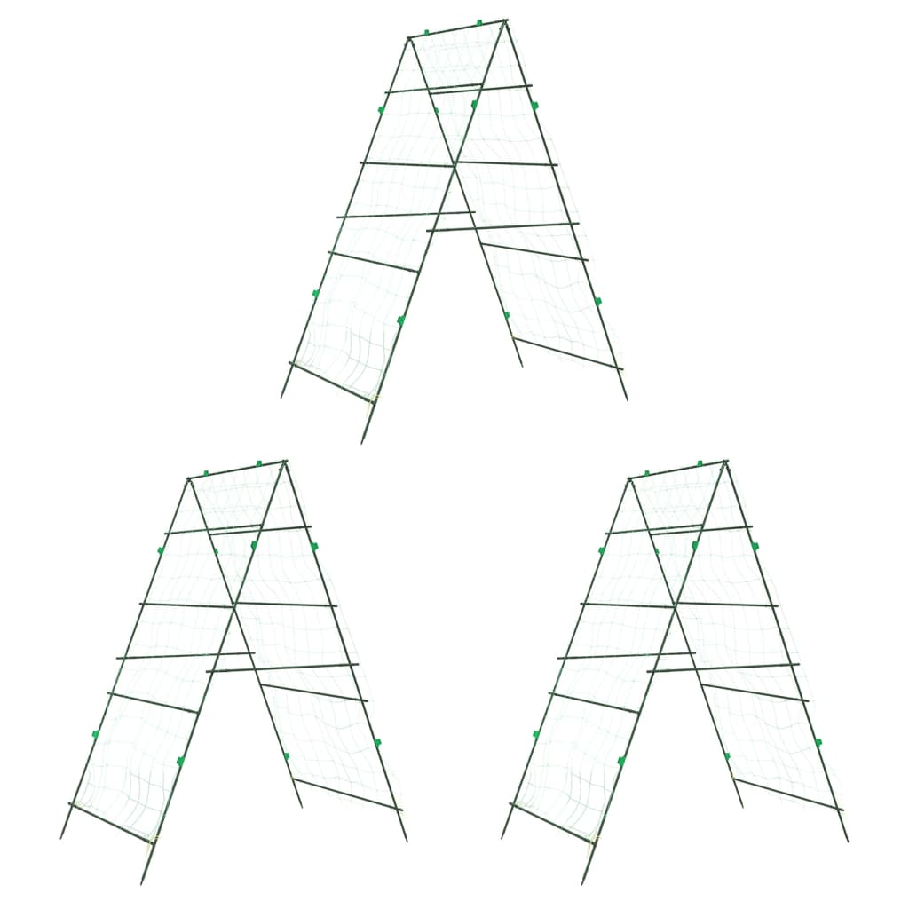 Vidaxl Plant Climbing Racks 3 PC A-Frame Steel