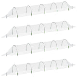 VIDAXL GROW TUNNELS 4 PCS 1,5x5 M Fiberoptisk og polypropen