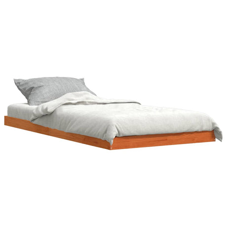Vidaxl bedframe massief grenenhout wasbruin 100x200 cm