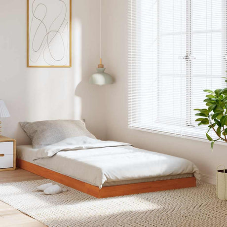Vidaxl bedframe massief grenenhout wasbruin 90x200 cm