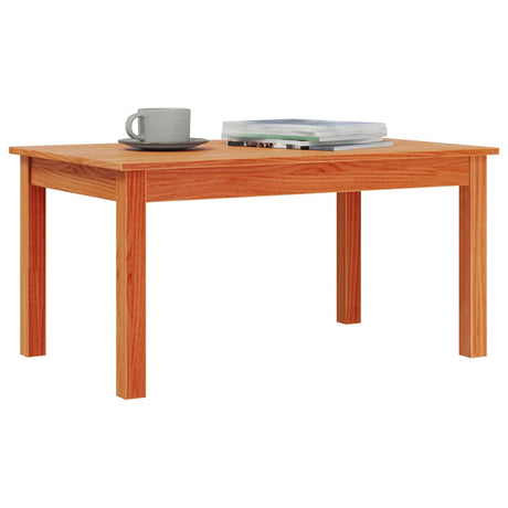 Vidaxl salontafel 80x50x40 cm massief grenenhout wasbruin