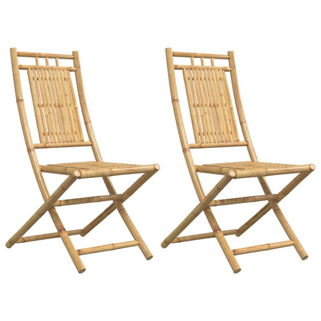 Vidaxl opklapbare stoelen, 2 stuks, 46x66x99 cm, bamboe
