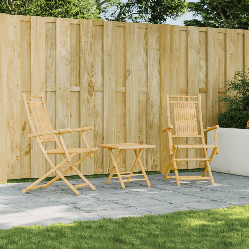 Vidaxl opklapbare stoelen, 2 stuks, 53x66x99 cm, bamboe