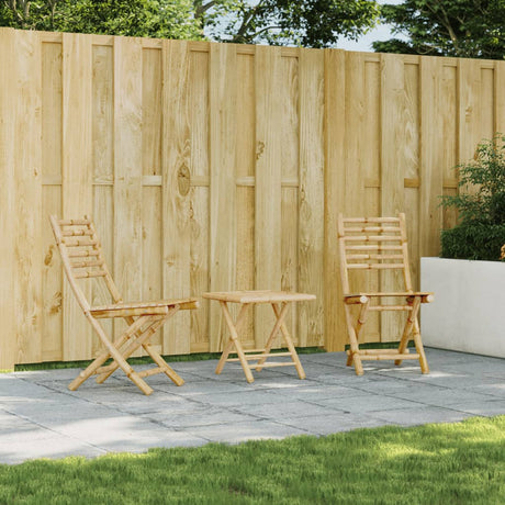 Vidaxl opklapbare stoelen, 2 stuks, 43x54x88 cm, bamboe