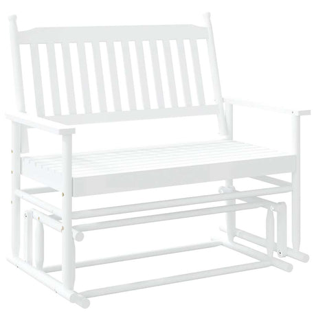 Vidaxl schuifbankje 118x70x104,5 cm massief populierenhout wit