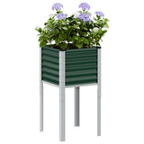 Vidaxl plantenbak groen 45x45x88 cm staal