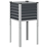 Vidaxl plantenbak antraciet 45x45x88 cm staal