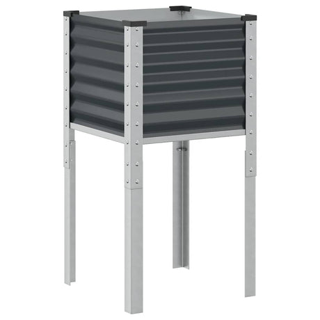Vidaxl plantenbak antraciet 45x45x88 cm staal