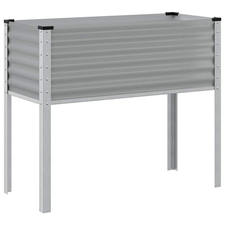 Vidaxl plantenbak 100x45x90 cm staal grijs