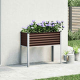 Vidaxl plantenbak bruin 100x45x90 cm staal