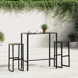 Vidaxl barkrukken 2 st 38x38x80 cm gepoedercoat staal zwart