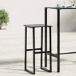 Vidaxl barkrukken 2 st 38x38x80 cm gepoedercoat staal zwart