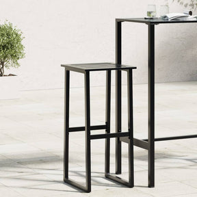 Vidaxl barkrukken 2 st 38x38x80 cm gepoedercoat staal zwart