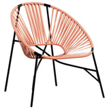 Vidaxl tuinstoel egg poly rattan zwart en oranje