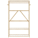 Vidaxl kledingrek met schappen 110x40x175 cm bamboe