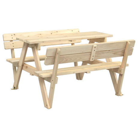 Vidaxl picknicktafel voor 4 kinderen met parasolgat massief vurenhout