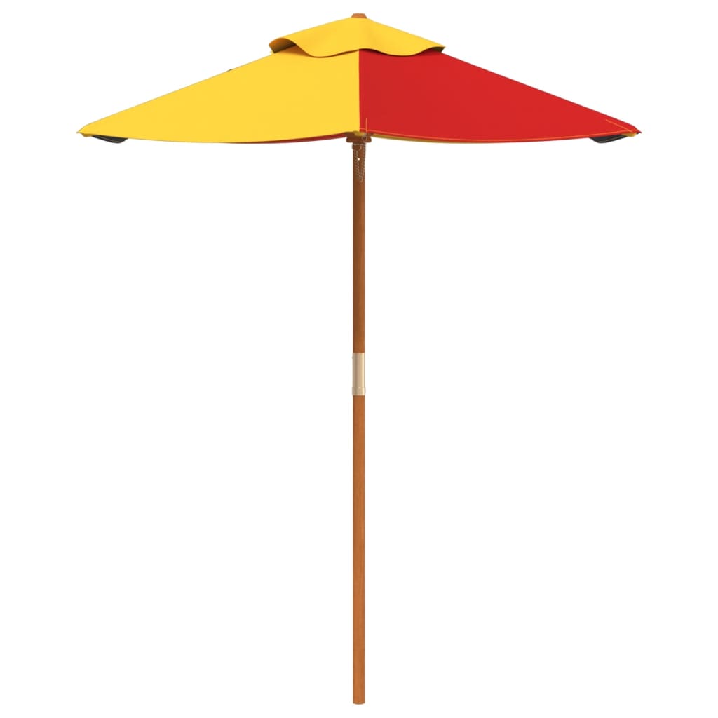 Vidaxl parasol voor kinderen met houten paal ø120x140 cm