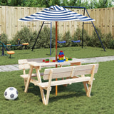 VIDAXL -Parasol für Kinder mit Holzstange Ø120x140 cm