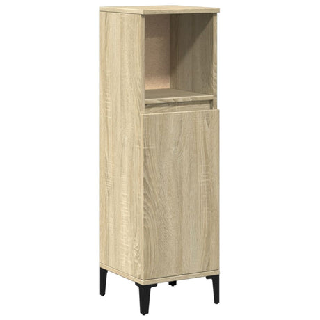 Vidaxl badkamerkast 30x30x100 cm bewerkt hout sonoma eikenkleurig