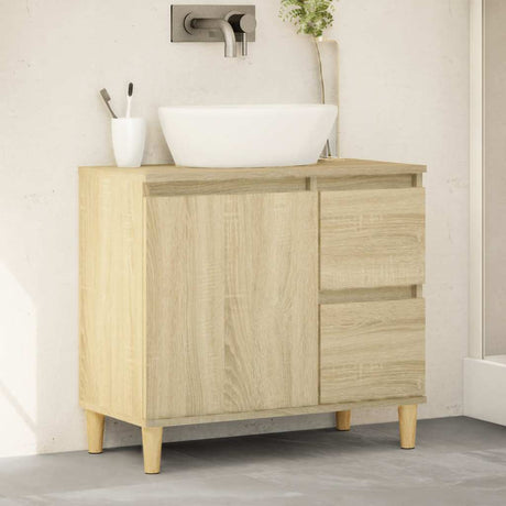 Vidaxl badkamerkast 65x33x60 cm bewerkt hout sonoma eikenkleurig