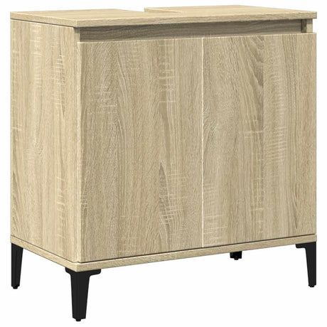 Vidaxl wastafelkast 58x33x60 cm bewerkt hout sonoma eikenkleurig