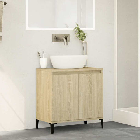 Vidaxl wastafelkast 58x33x60 cm bewerkt hout sonoma eikenkleurig