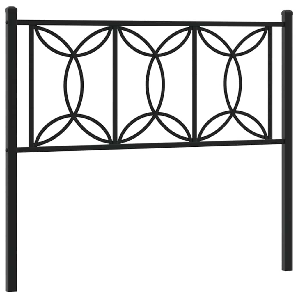 Vidaxl vervangend hoofdbord 107 cm metaal zwart