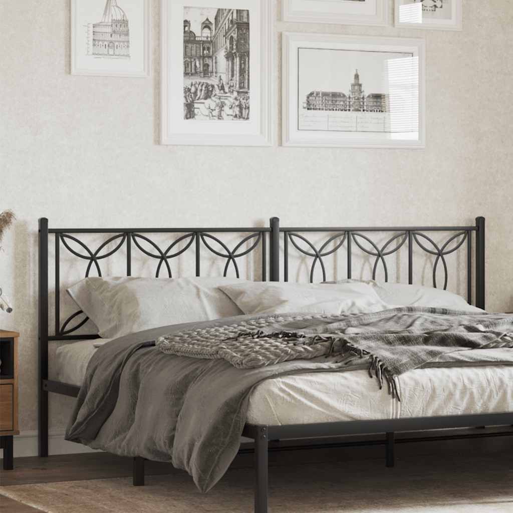 Vidaxl vervangend hoofdbord 193 cm metaal zwart