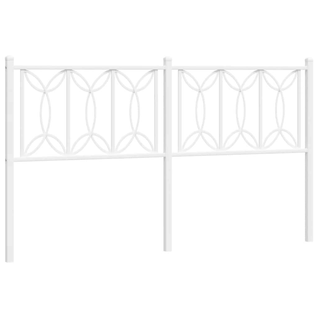 Vidaxl vervangend hoofdbord 150 cm metaal wit