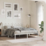 Vidaxl vervangend hoofdbord 150 cm metaal wit