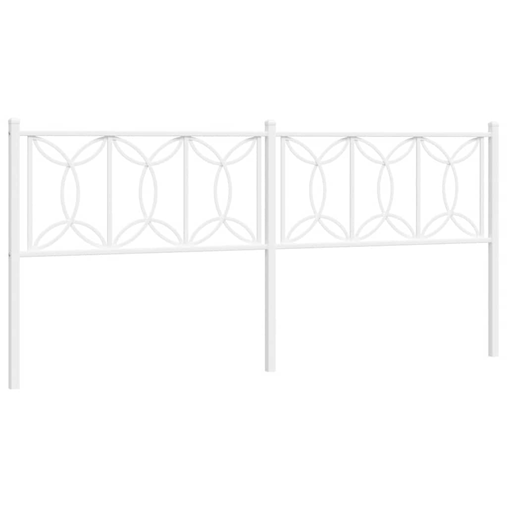 Vidaxl vervangend hoofdbord 200 cm metaal wit