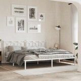 Vidaxl vervangend hoofdbord 200 cm metaal wit