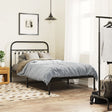 Vidaxl bedframe met hoofdbord metaal zwart 100x190 cm