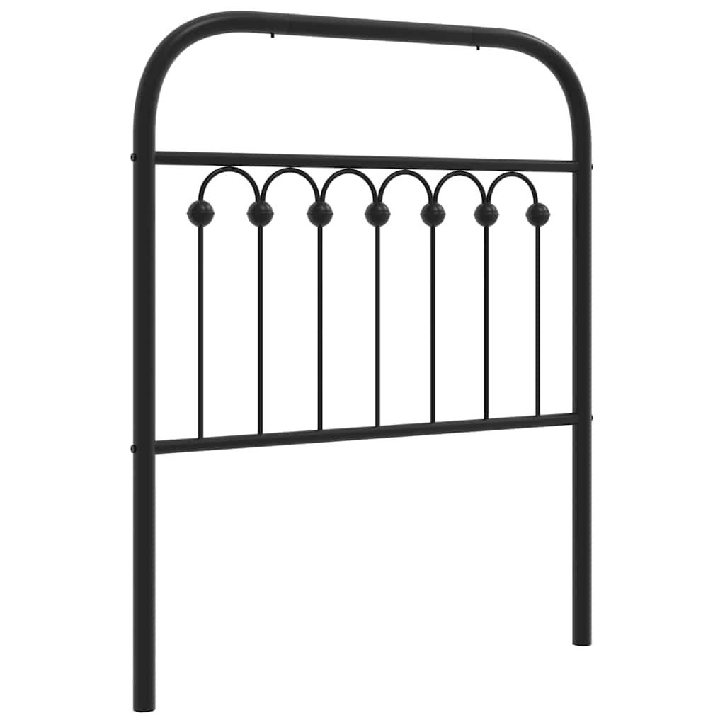 Vidaxl vervangend hoofdbord 75 cm metaal zwart