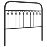 Vidaxl vervangend hoofdbord 107 cm metaal zwart