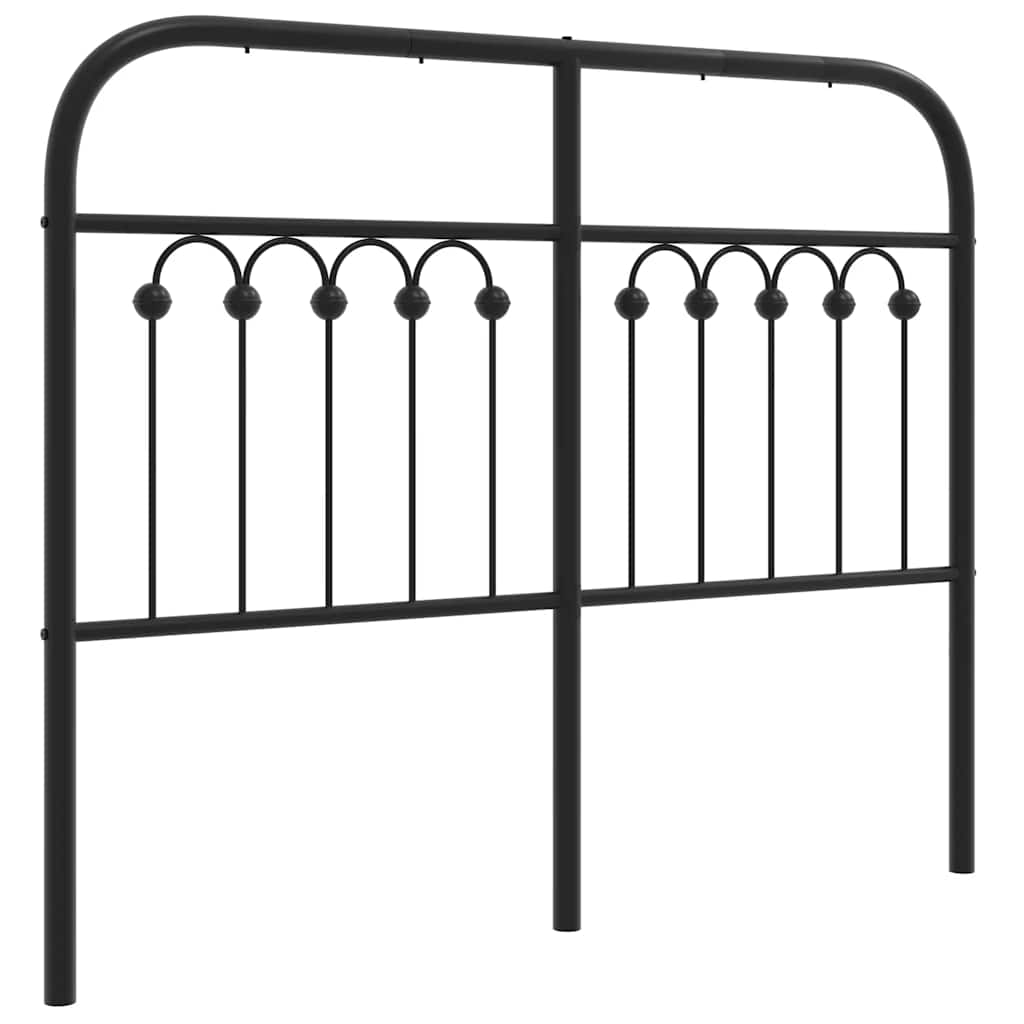 Vidaxl vervangend hoofdbord 120 cm metaal zwart