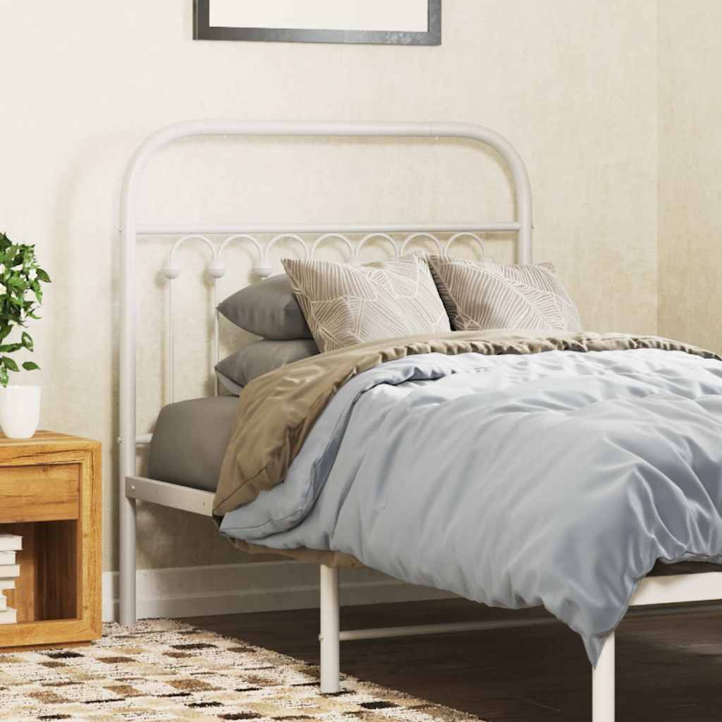 Vidaxl vervangend hoofdbord 90 cm metaal wit