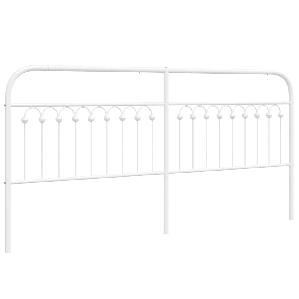 Vidaxl vervangend hoofdbord 200 cm metaal wit