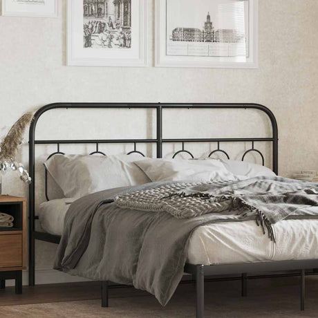 Vidaxl vervangend hoofdbord 137 cm metaal zwart