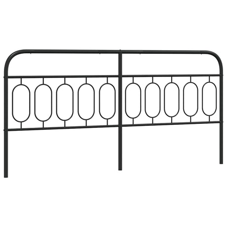 Vidaxl vervangend hoofdbord 200 cm metaal zwart