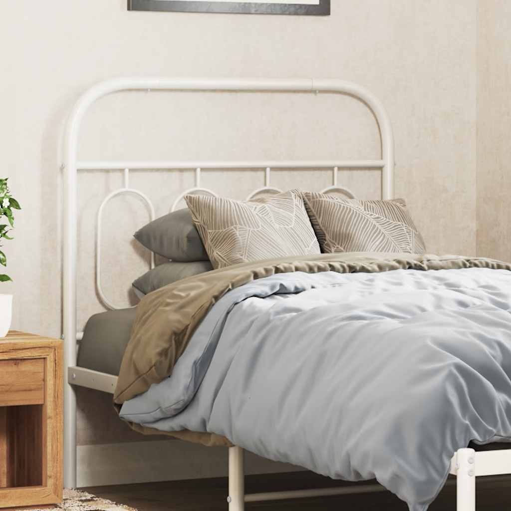 Vidaxl vervangend hoofdbord 80 cm metaal wit