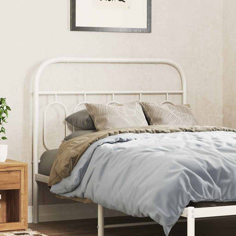 Vidaxl vervangend hoofdbord 107 cm metaal wit
