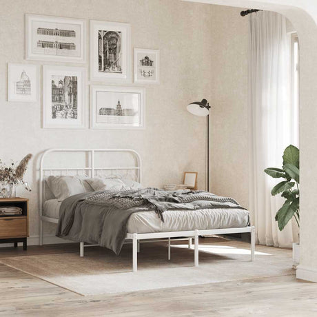 Vidaxl vervangend hoofdbord 120 cm metaal wit