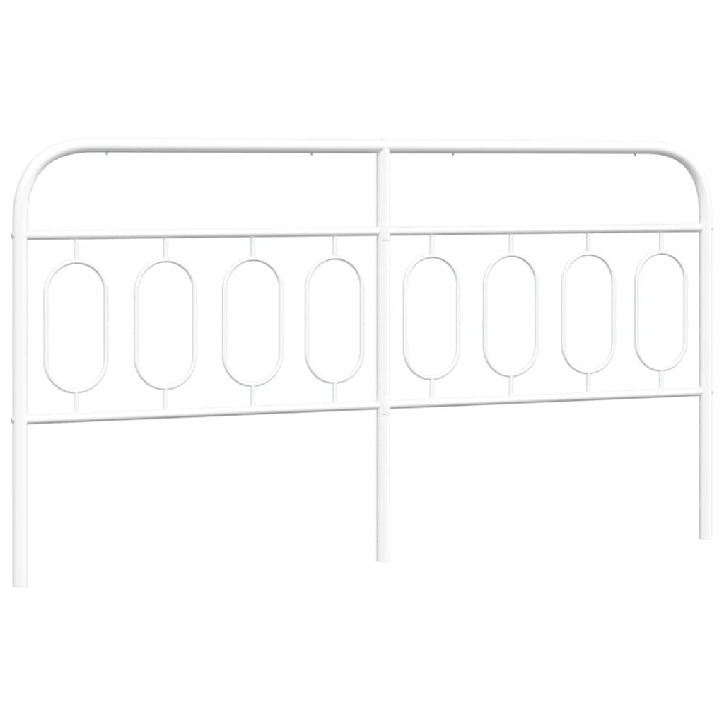 Vidaxl vervangend hoofdbord 183 cm metaal wit