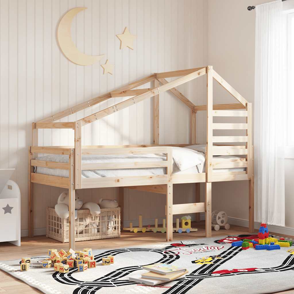 Vidaxl kinderbedhuisje 188x97x113 cm massief grenenhout